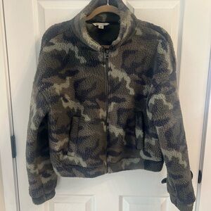 American Eagle Outfitters Camo Sherpa Jacket